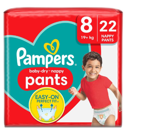 Pampers Baby Dry Nappy Pants Size 8 22 Nappies