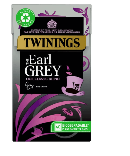 Twinings 40 Earl Grey T Bags 100G - Bevvys2U