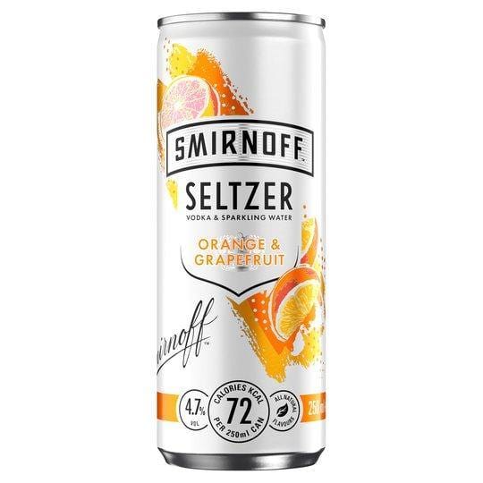 Smirnoff Seltzer Orange & Grapefruit 250ml Can - Bevvys2U